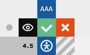 Barrierefreiheit Symbole und Farben